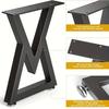 2pcs Set Metal Coffee Table Legs Industrial Quadrilateral Bench Legs Heavy-Duty Square Tube Legs for Furniture Stools or Chairs