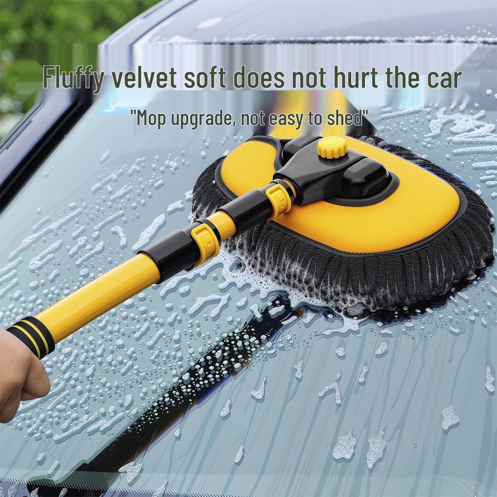 Mopa Retrátil de Chenille para Lavar Carro Zhongheng com Cabo Telescópico e Escova de Cerdas Macias
