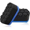 2 PCS Tire Waxing Applicator Pad, Easy Grip Hex Logic Tire Shine Dressing Applicator Sponge, Universal Automotive Tire Polishing Sponge Pads,