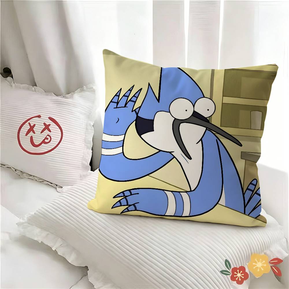 pc Regular Show Pillow Case Fashion Square Pillowcase Bedroom Sofa Room Ins Decoration Leisure
