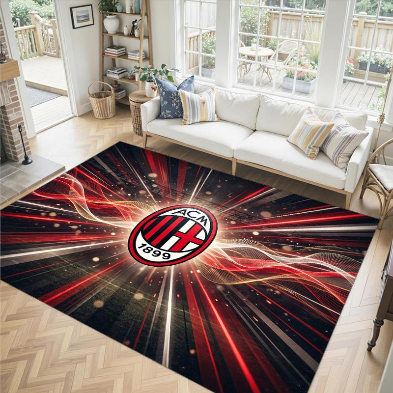 AC Milan Design Crystal Velvet Carpet Cozy Non?Slip Printed Rug For Bedroom Living Room Entrance