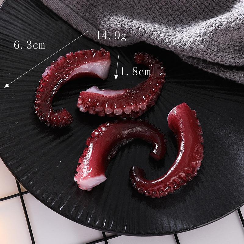 Teppanyaki Seafood Model: Saury, Squid, Small Octopus, Dried Fish Decoration Props