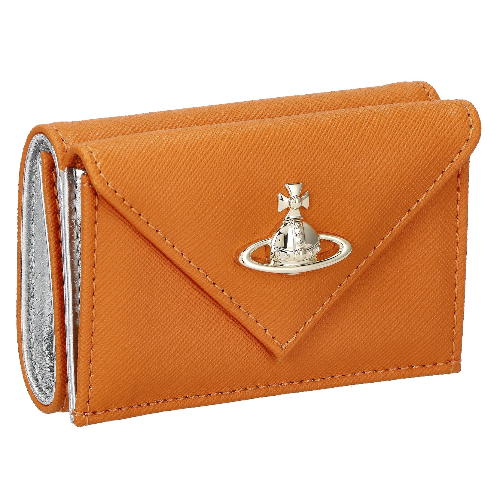 

Vivienne Westwood SAFFIANO Wallet 51150009 ORANGE Tri-fold Women s [Used]