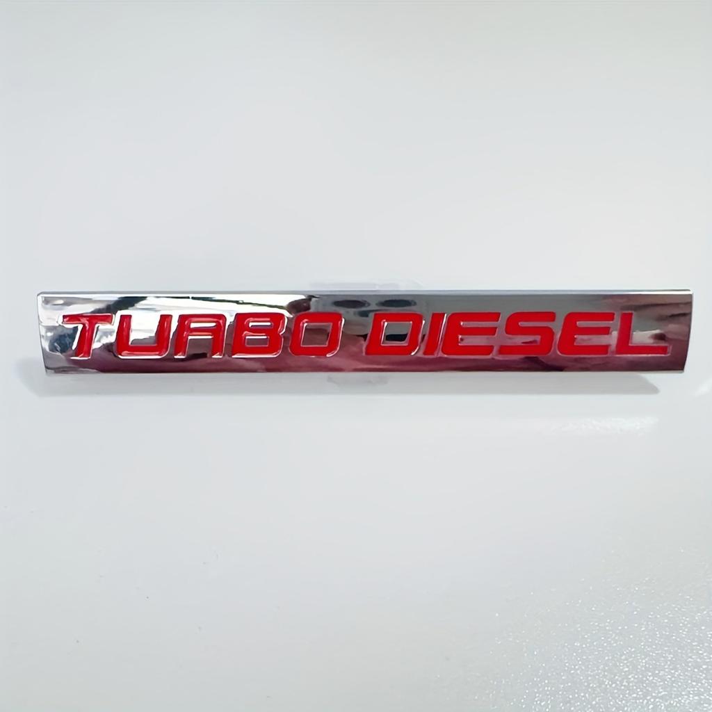 3d Chrome Metal Rear Trunk Car Badge Logo Turbo Diesel Emblem Sticker Body Decal Adhesive Stickers Accessories