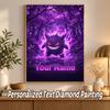 Gengar Custom Name Diamond Painting Personalized 5D Full Drill DIY Diamond Art Home Decor