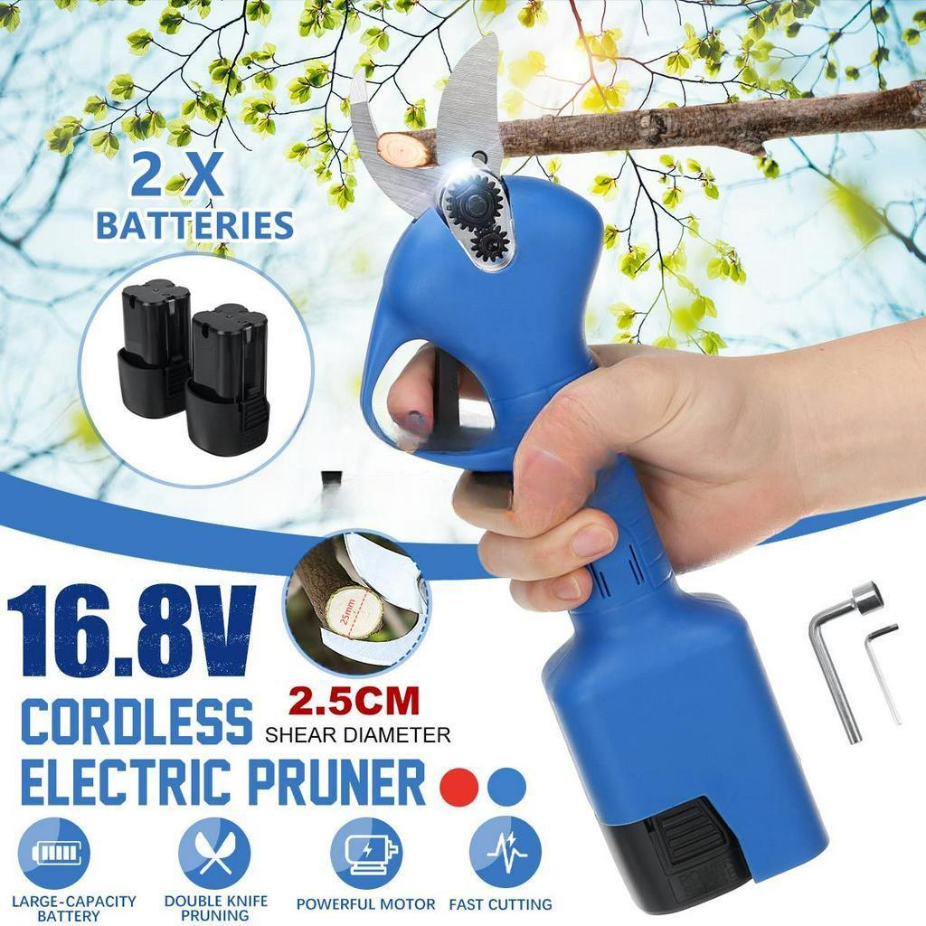 Cordless Pruner Electric Pruning Shear 16.8V Efficient Fruit Garden Fruit Tree Bonsai Cutter One-hand Power Garden Cutting Tool NEW