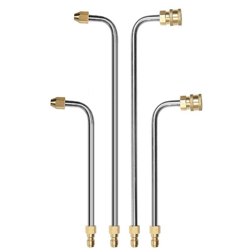 90 de grade tijă curbată spălător de jgheab Presiune atașament pentru baghetă de lance 1/4 inch Quick Connect