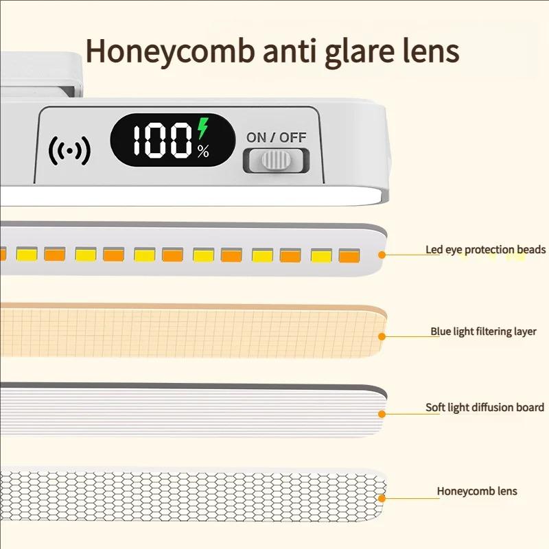 Touch Table Lamp Magnetic Desk Lamp Bulit-in 2500mAh Battery for Reading Cabinet Mirror Bedside Rechargeable Night Lights