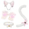 Halloween Cat Cosplay Set: Ears, Choker, Paw Gloves & Tail for Party Fun
