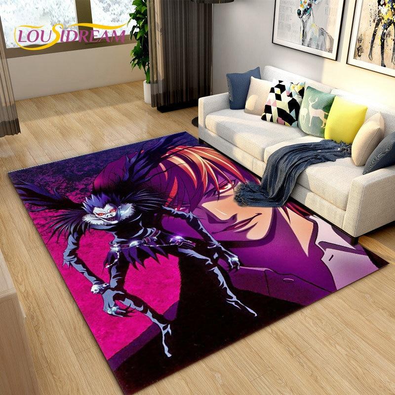 Anime Death Note Area Rug Large,Carpet Rug for Living Room Sofa Children's Room,Kitchen Bathroom Doormat Soft Non-slip Floor Mat