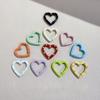 4 Pieces Of Colorful Love Spring Keychain Keyring Heart-Shaped Heart-Shaped Spring Ring Diy Jewelry Accessories