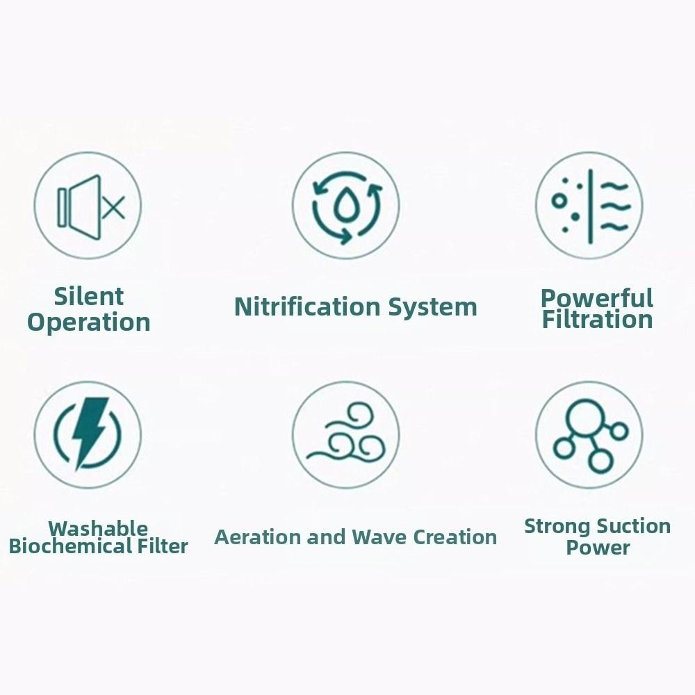 Energy Efficient Submersible Filter 3 in 1 Water Filter Pump Aquarium Filter Pump  for Aquarium