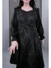 Spring 2025 Fashion Plus Size Suzhou Embroidery Jacquard Dress for Middle-Aged Women