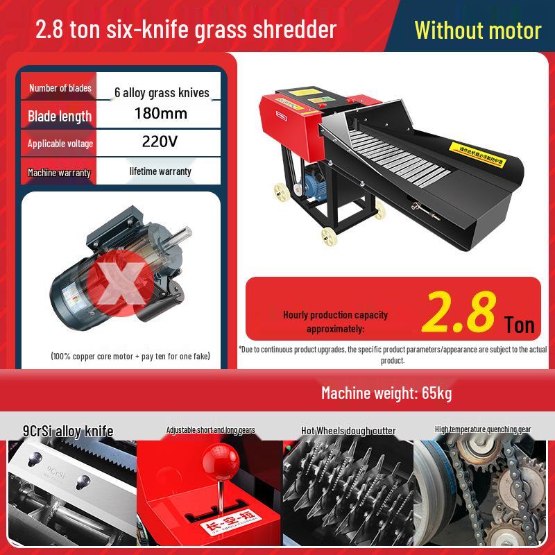 Horizontal Chaff Cutter & Silk Kneader: Straw Crusher & Cutting Machine for Livestock Feed