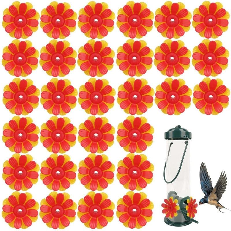 30 Stück Praktische Blumenersatzteile für Vogelfutterspender Garten Kolibri-Gießflasche Blumenauslass für Wildvogelfütterung