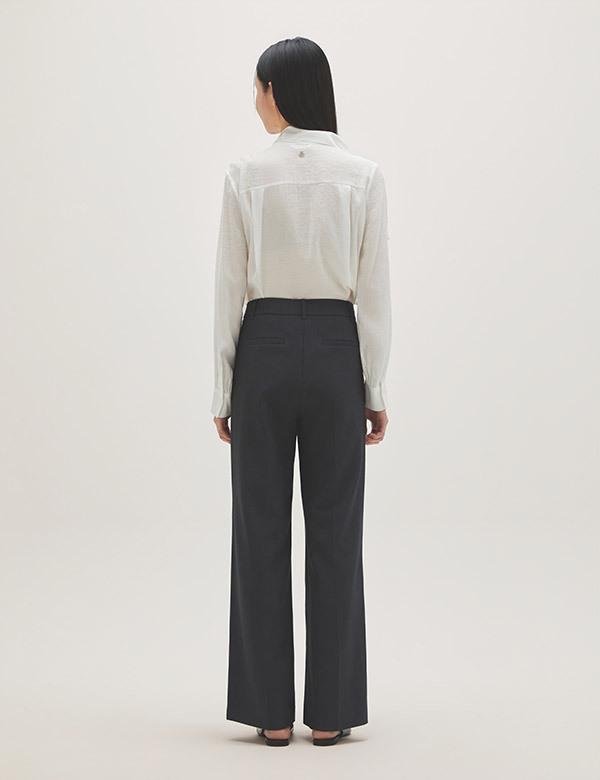 ROEM Linen-Like Semi-Wide Slacks Rmtwg24R11