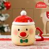 Creative High-Value Christmas Ceramic Cup With Lid Household Cute Couple Gift Water Cup Souvenir
