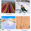 Snow Sled Downhill Large Skiing Board Sleigh Durable Sledge Grass Sliding Toboggan
