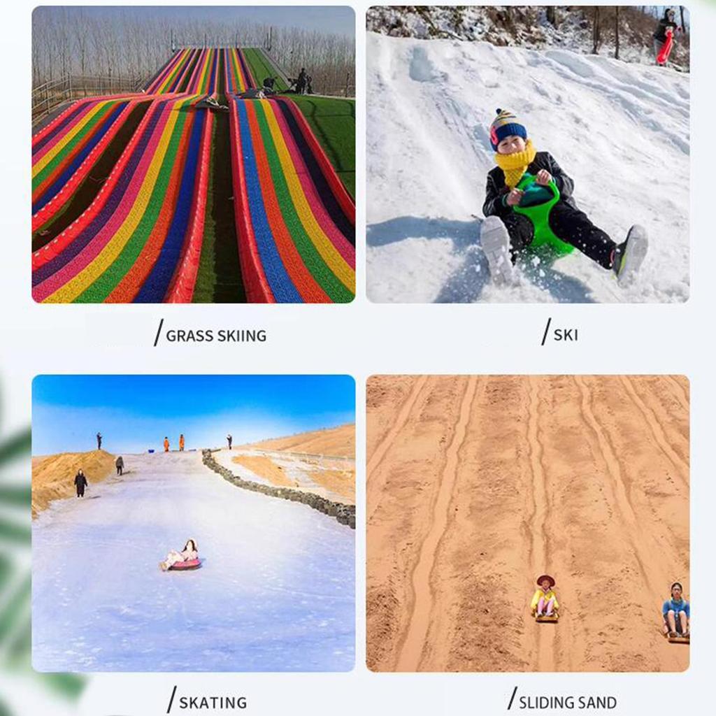 Snow Sled Downhill Large Skiing Board Sleigh Durable Sledge Grass Sliding Toboggan