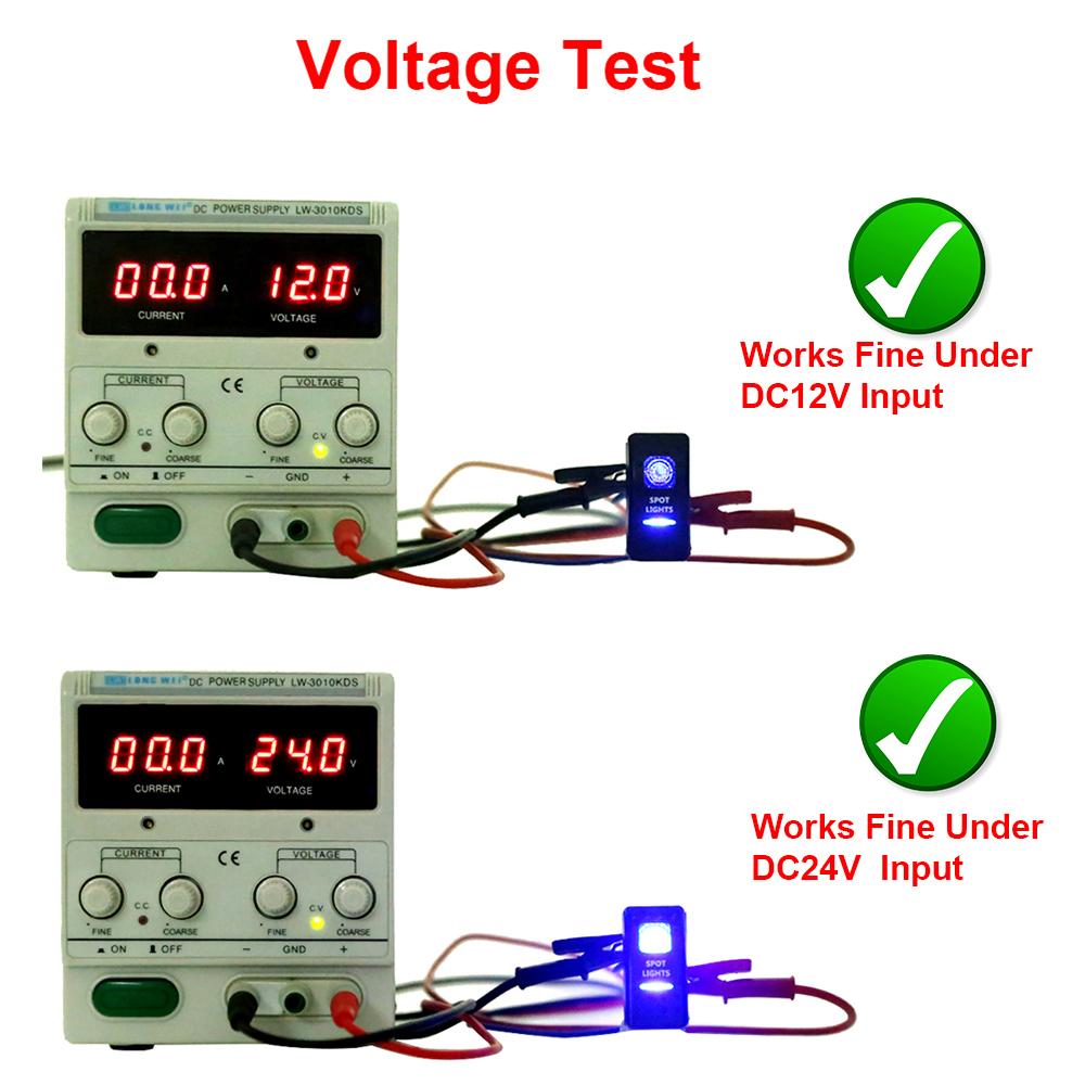 12V 24V Car Boat Rocker Toggle Switch Waterproof ON/OFF 5 Pin Latching Marine Push Button led light bar rear light reverse light Battery Switches5