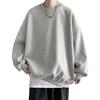 Felpa ampia tinta unita girocollo manica lunga spessa calda morbida unisex casual stile semplice