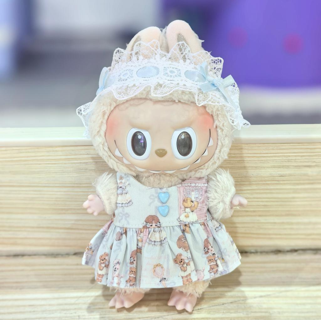 17CM Pendant Doll Baby Clothes First, Second and Third Generation Blind Box Dress Set Accessories