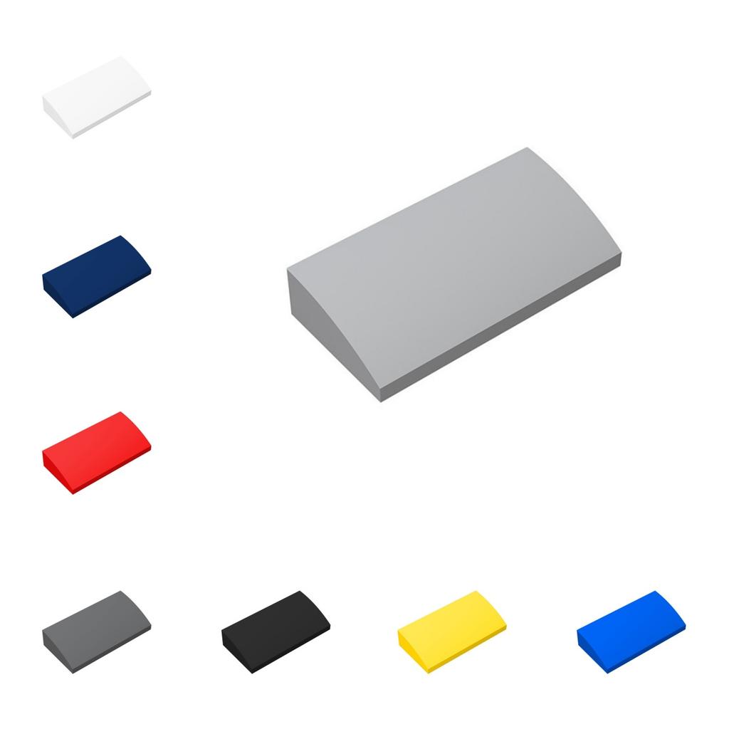 10PCS 88930 Curved 2x4x2/3 Building Blocks Kit With Bottom Tubes Slope Bricks Educational Idea Toy Children Birthday Gifts