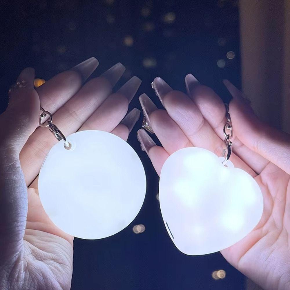 Automatic Motion Activation Heart-Shaped LED Light TypeC Charging Touch Control Wallet Light Portable Mini Keychain Light