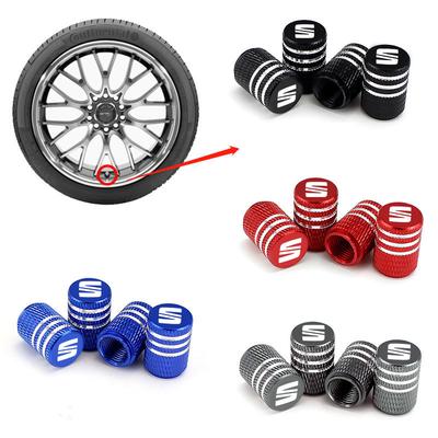 Car Wheel Tire Valve Caps Tyre Stem Covers Airdust Waterproof For Leon 5f Ibiza 6l 6j Leon 1p Cushion Altea Xl Leon Mk