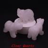 2" Natural Crystal Bear Figurine Healing Stone Carved Animals Reiki Crafts Small Statue Decoration Home Decor Present Souvenir