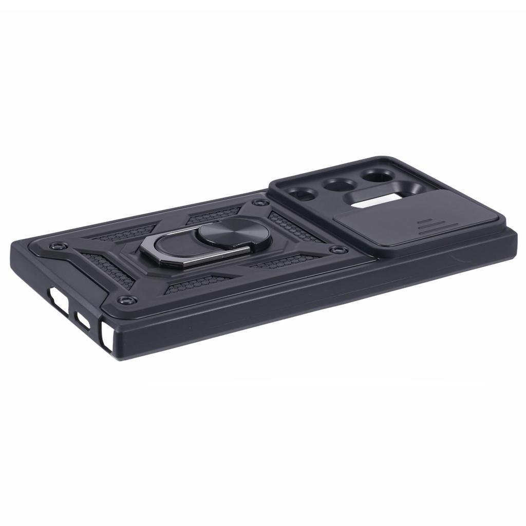 For Samsung Galaxy S24 Ultra Case Kickstand Phone Cover with Slide Lens Protection