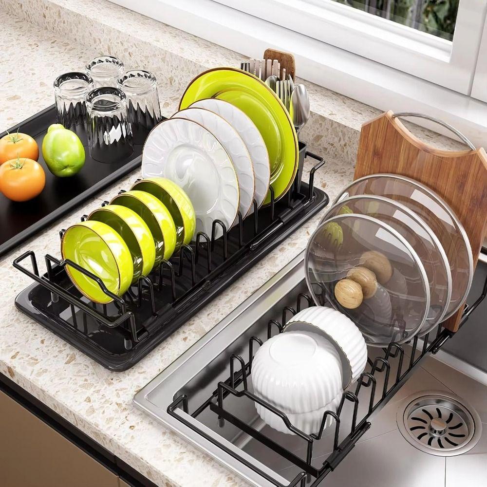 Non-Slip Expandable Dish Drying Rack Draining Sink Drain Rack Sink Dish Drying Rack Kitchen