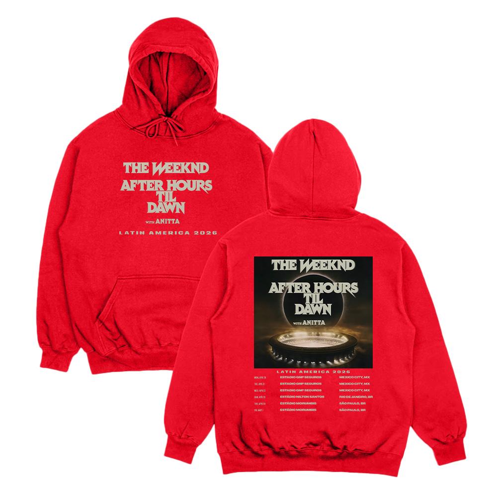 TheWeeknd Latin America 2026 Tour Hoodies Graphic Clothing Hip Hop Gothic Unisex Streetwear Long Sleeve Sweatshirt Hoody Y2K
