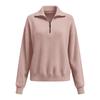 2025 Autumn/Winter High Neck Loose Solid Color Pullover Zipper Knit Sweater