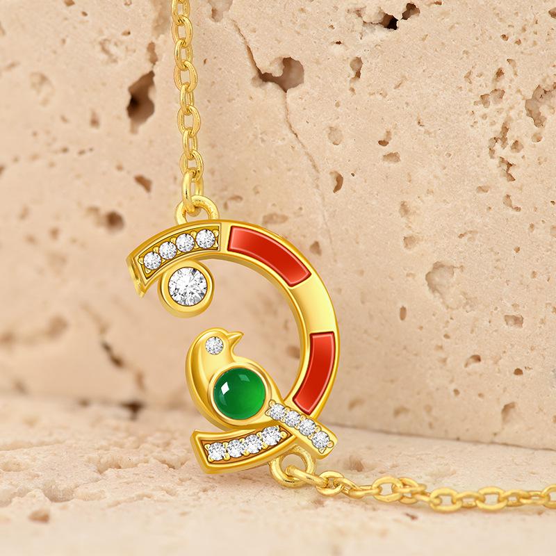 Joyful Expression Women's Ethnic Bracelet, Retro High-End Agate Jewelry, S925 Silver Niche Accessory