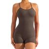 Sommer-Yoga-Strampler für Damen, mit Kreuz-Rücken, ärmellos, hohe Elastizität, dünn, weich, atmungsaktiv, tief ausgeschnitten, U-Ausschnitt, schulterfrei, Mantel, Strand, kurze Sommer-Fitness