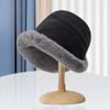 For Girl Warm Large Japanese Winter Korean Style Beanies Plush Bucket  Hat Women Hat Woolen