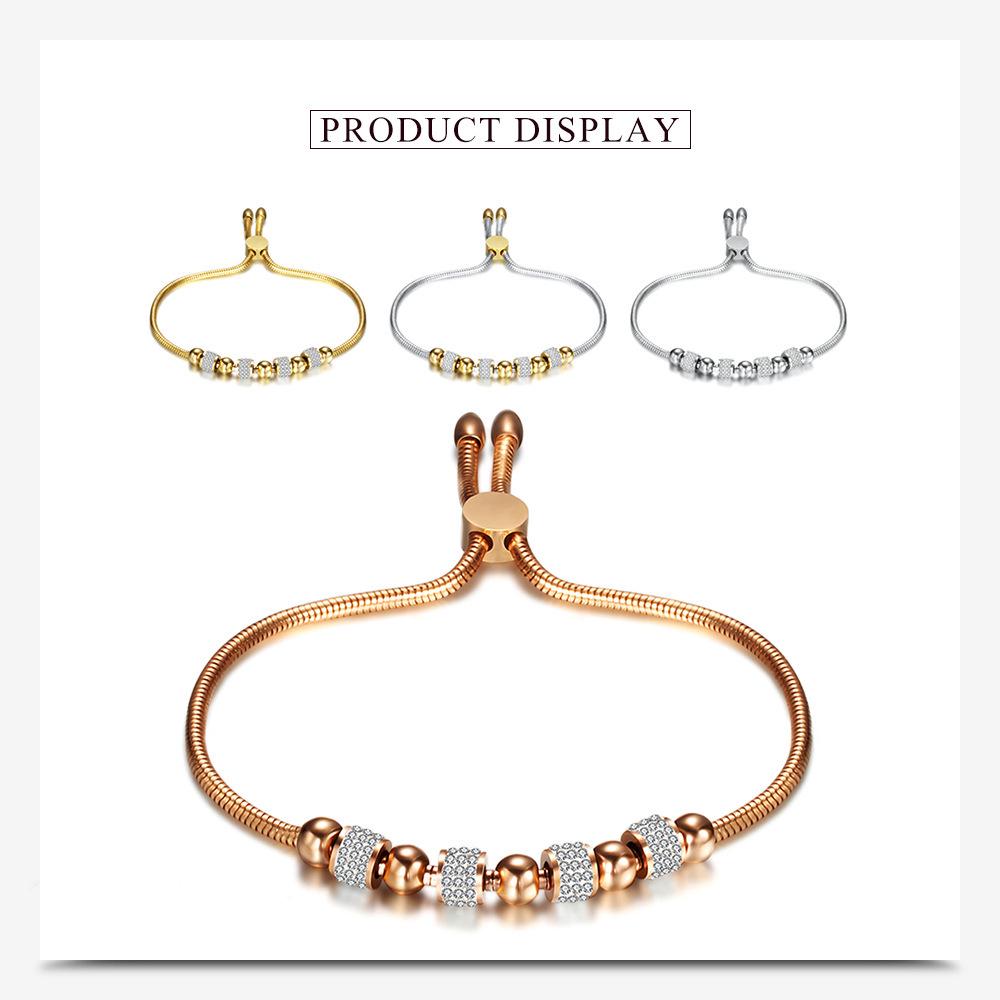 6MM Full Diamond Adjustable Titanium Steel Bracelet - Trendy and Versatile Unisex Fashion