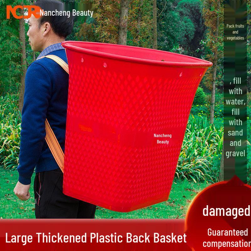 Extra velký dvojitý ramenní košík s víkem v imitaci bambusové vazby pro nákupy a zemědělství