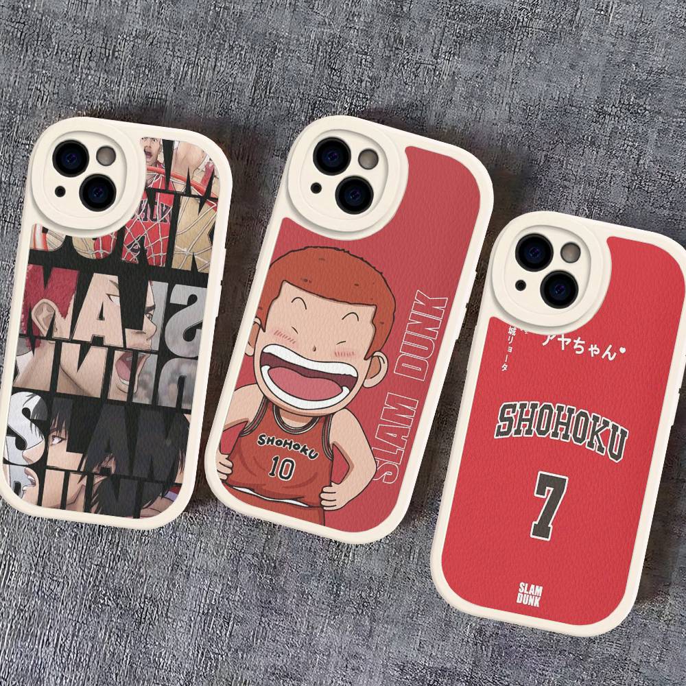 Lovely Anime S-Slam D-Dunk Phone Cover For IPhone 11 12 13 14 15 16 Pro Max Mini Plus Soft Leather Case