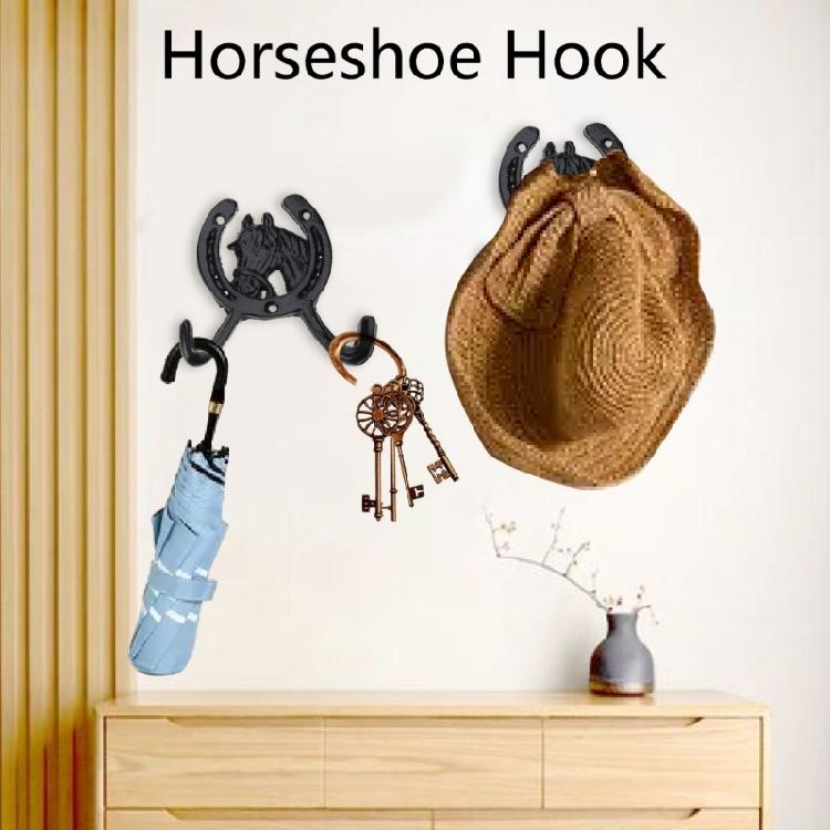 Decorative Iron Horseshoe Wall Hook Clothes Hook Clothes Hanger for Children