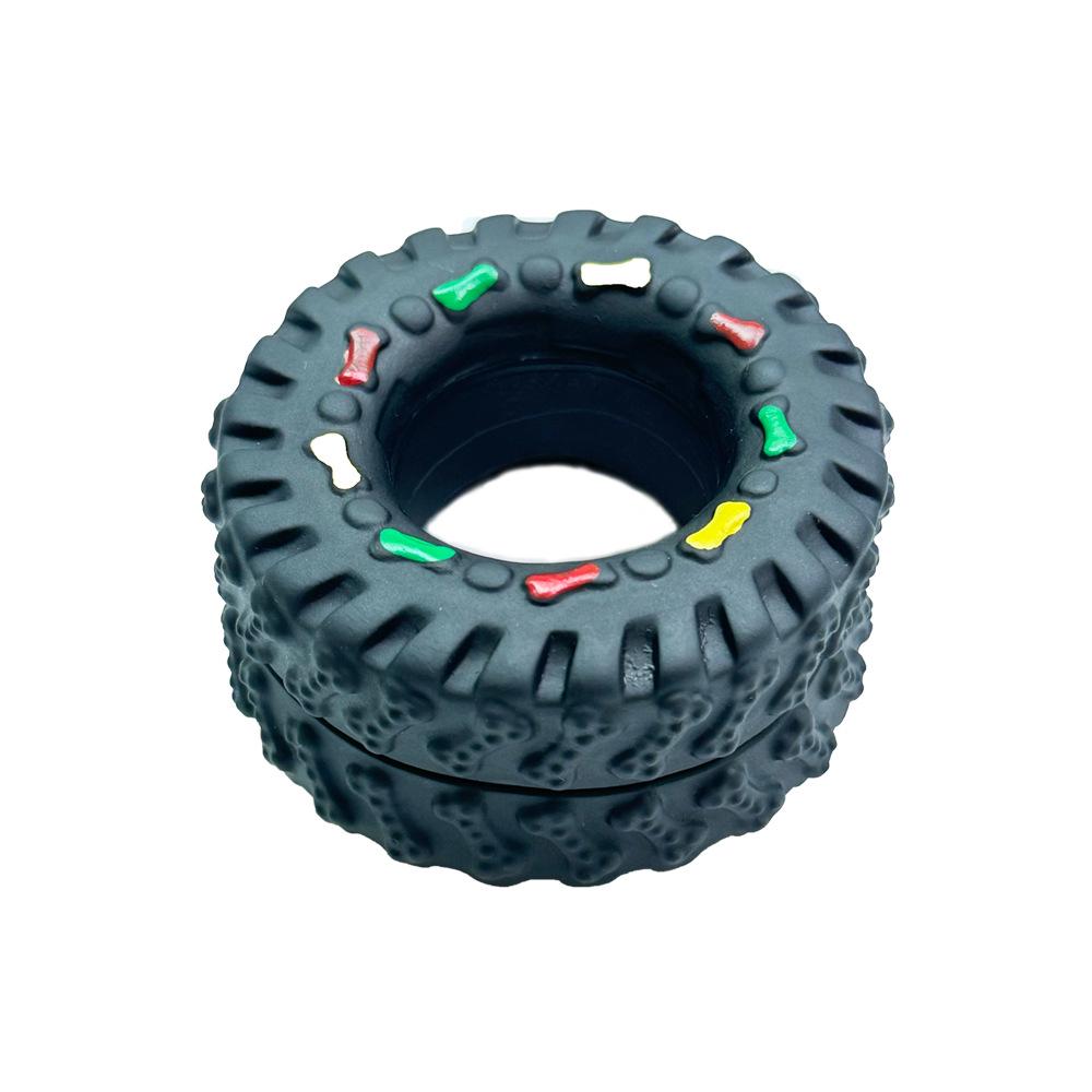 

Popular Puppy Teething Toys: Teddy Ball & Tire for Small and Medium Dogs 8x4 cm чёрный