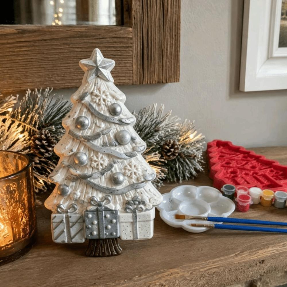 Coloring Craft Set Christmas Tree Mold Christmas Tree Shape Kids Art Craft Toy Holiday Party