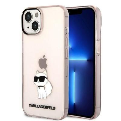 Karl Lagerfeld KLHCP14MHNCHTCP iPhone 14 Plus / 15 Plus 6.7" Pink Hardcase Ikonik Choupette