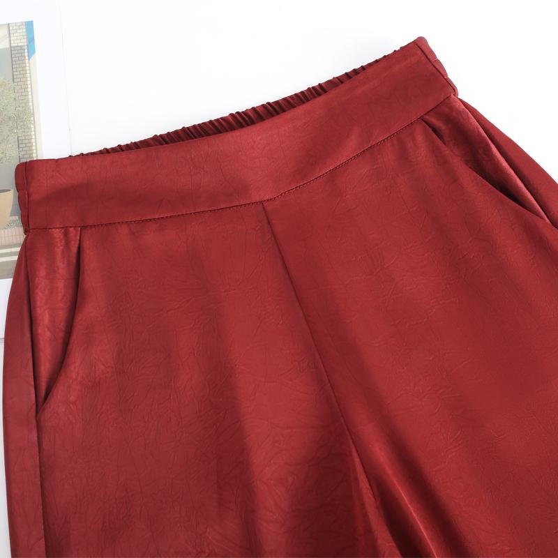 Elegant Summer Wide Leg Pants Women Fashion Casual High Waist Pants Vintage Clothes