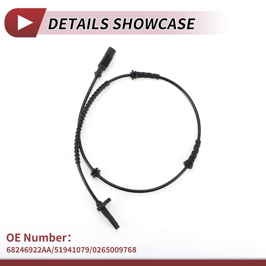1 Pcs ABS Wheel Speed Sensor for Jeep Renegade 2015-2018 Front Left Right ABS Sensor Anti-Lock Braking System Sensor No.68246922AA/51941079