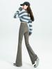 Black High Waist Micro Flare Women's Pants Autumn And Winter Plus Velvet Trousers Stretch Leggings Thermal Female Pants