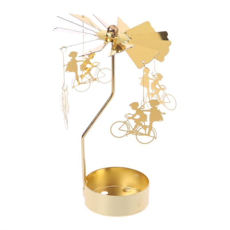 Candlestick Rotatings Spinnings Carousel Light Holders Home Dinner Wedding Bar Party Decorations