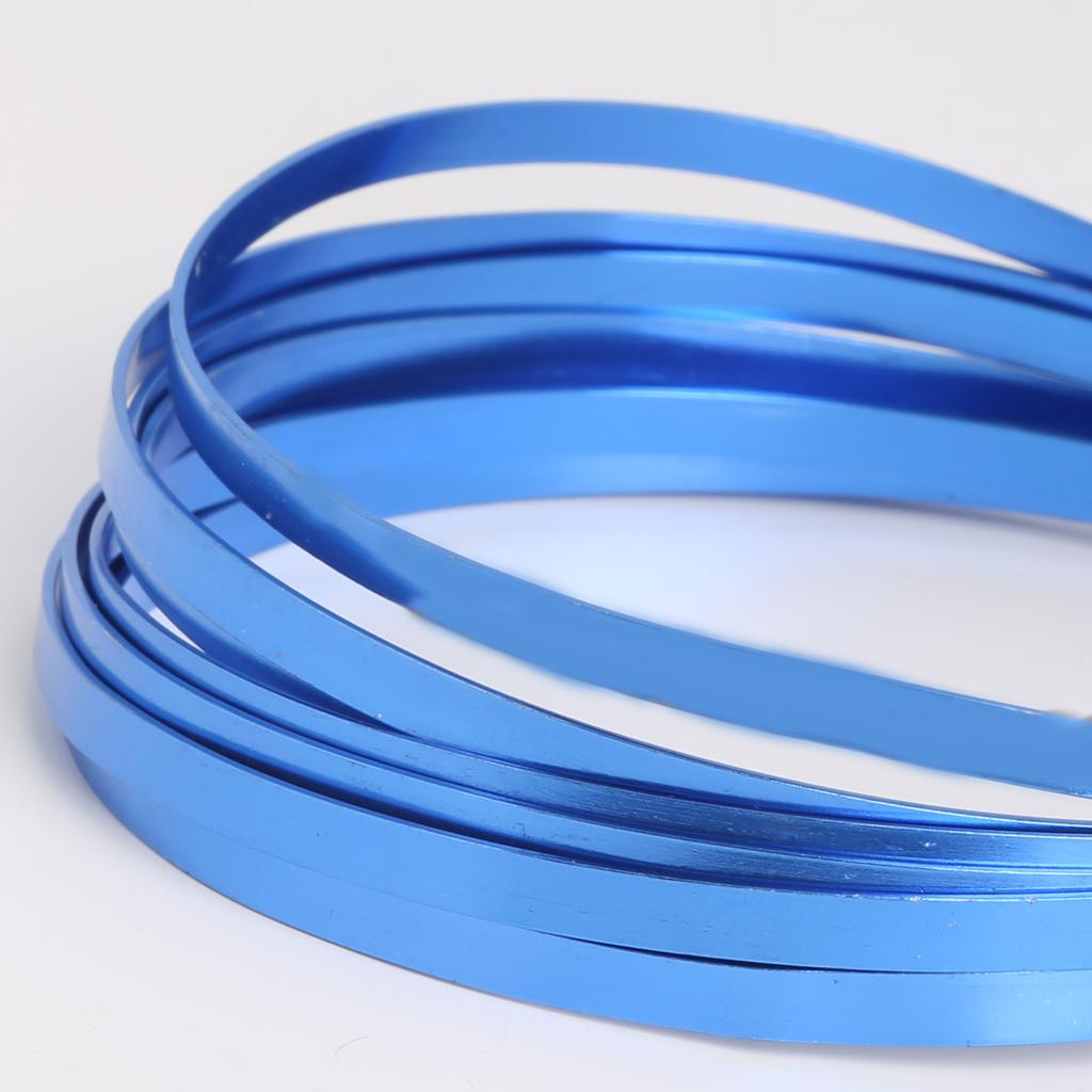 3 metrai / siunta 5 mm x 1 mm plokščia aliuminio viela, skirta „pasidaryk pats“ papuošalų radiniams, amatų kūrimo siūlai