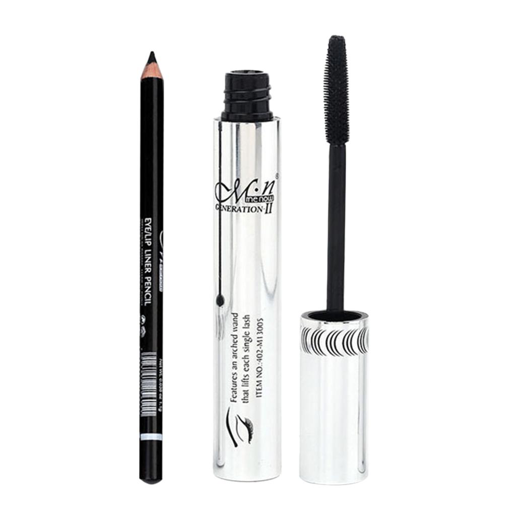 Buy Waterproof Black Eyelash Curling Mascara & Eyeliner Pencil Eye